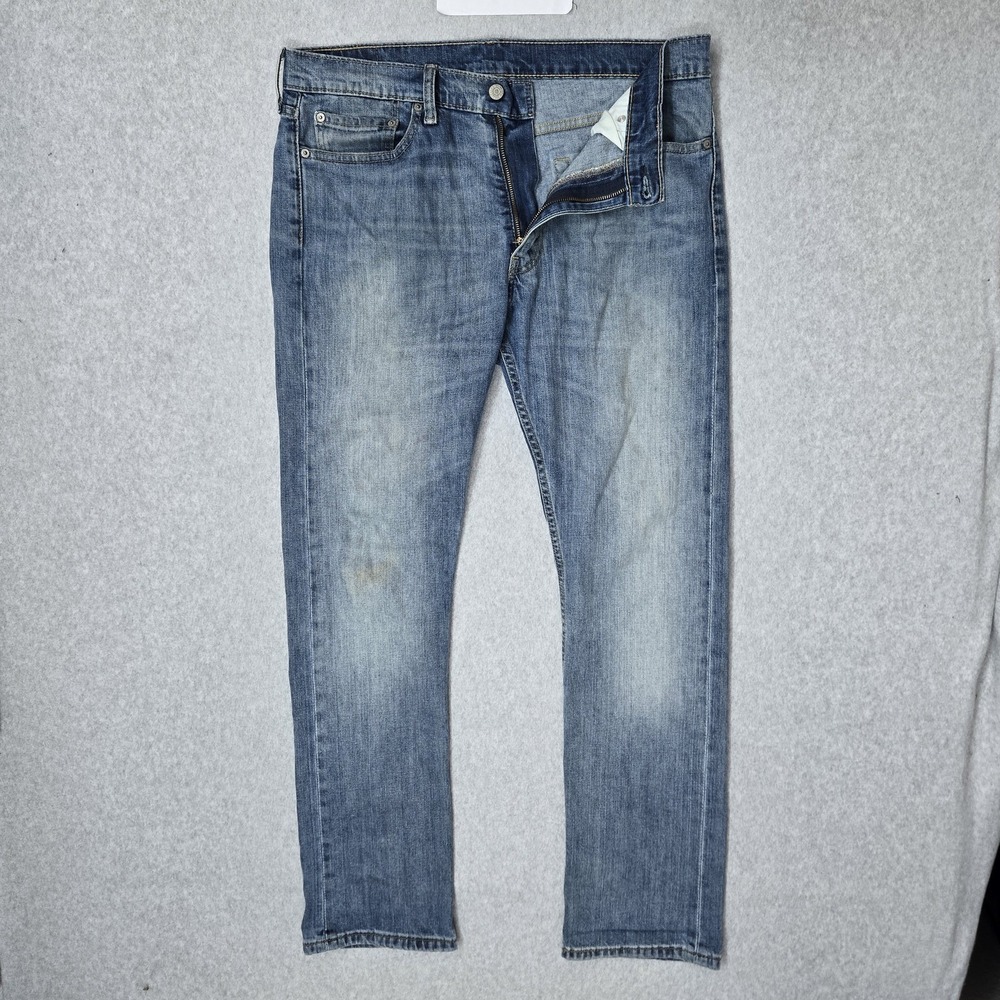 Levi's 513 Men Jeans 34X32 Blue Denim Slim Straight 32" Inseam READ